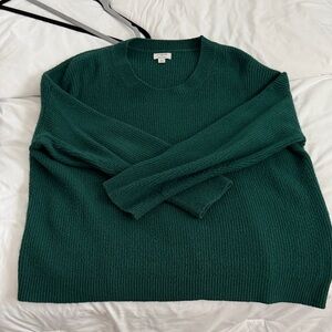 J. Crew Deep Green Crewneck Sweater